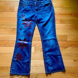 Silver brand jeans Suki size 36 - hand painted